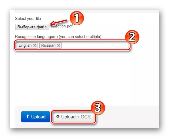 Carregando o arquivo PDF para reconhecer o serviço online Newocr