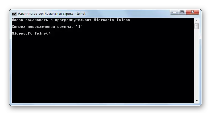 Telnet konsolê di windows 7 de di fermana fermanê de dimeşe