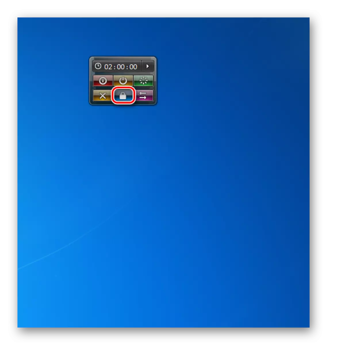 Blocage d'un ordinateur dans le gadget d'arrêt du système dans Windows 7