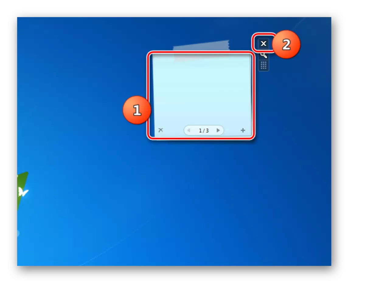 Fèmen Kameleyon Notescolour Gadget Gadget Gadget sou Desktop a nan Windows 7