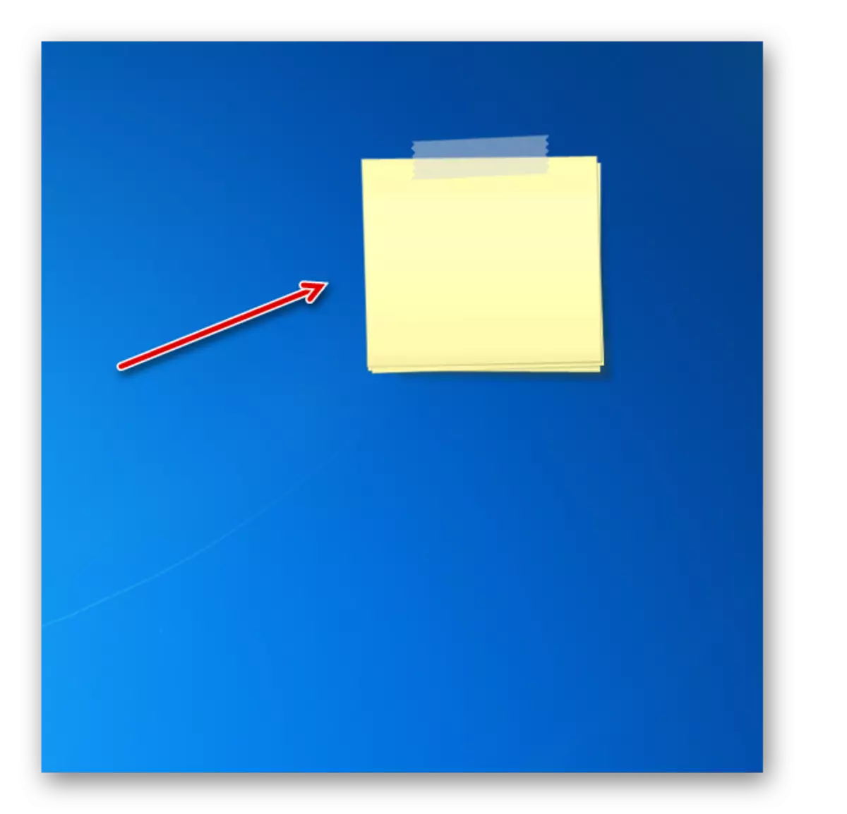 Aganman Notescolour avek stickers son Gadget koòdone sou Desktop nan Windows 7