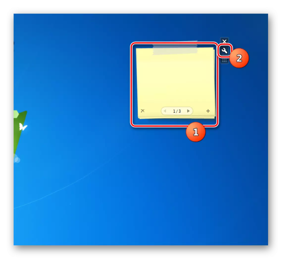 Peralihan ke tetingkap Alat Tetapan Gadget Gadget Chameleon di Desktop di Windows 7