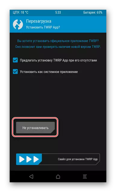DOOGEE X5 Max epäonnistuminen TWRP-sovelluksen asentamiseen ennen uudelleenkäynnistys Androidissa