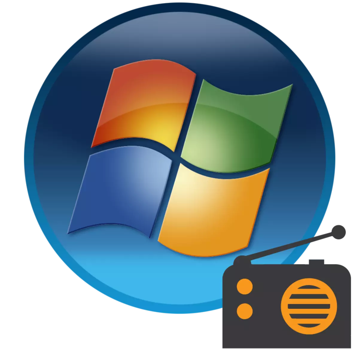 Gadget radio kanggo Windows 7