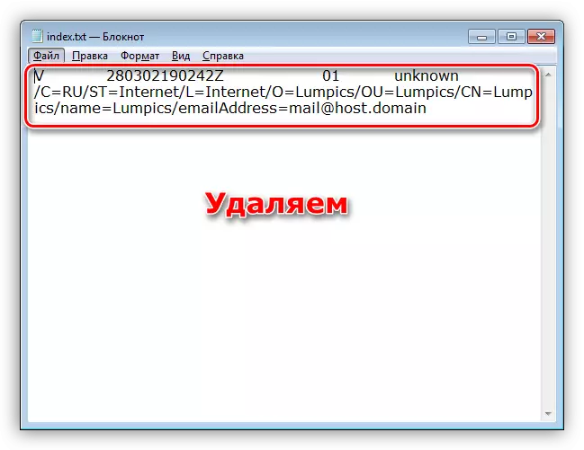 从OpenVPN服务器上的索引文件中删除信息