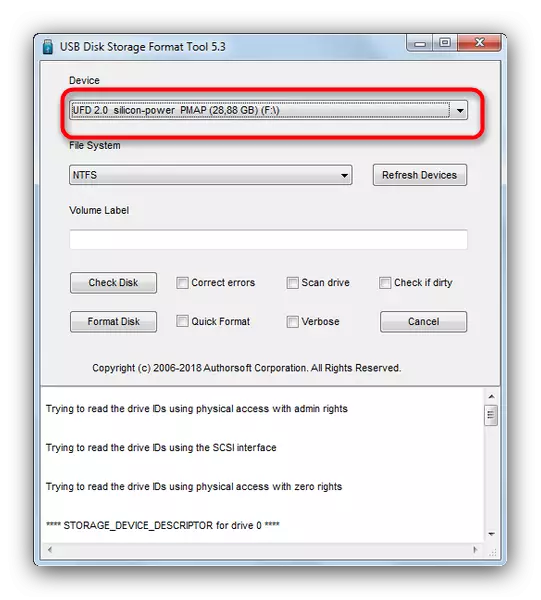Piliin ang Bumabalik na Flash Drive sa tool na Imbakan ng Imbakan ng USB disk 5-3