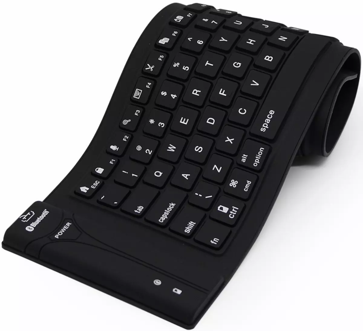 Um exemplo de um teclado de borracha