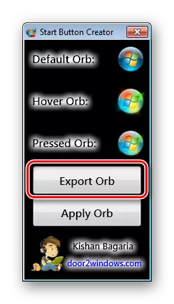 Імпорт зображень Windows 7 Start Button Creator