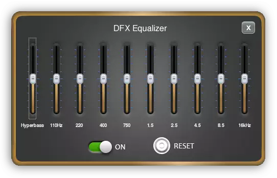Egalizator cu mai multe benzi în programul de îmbunătățire audio DFX