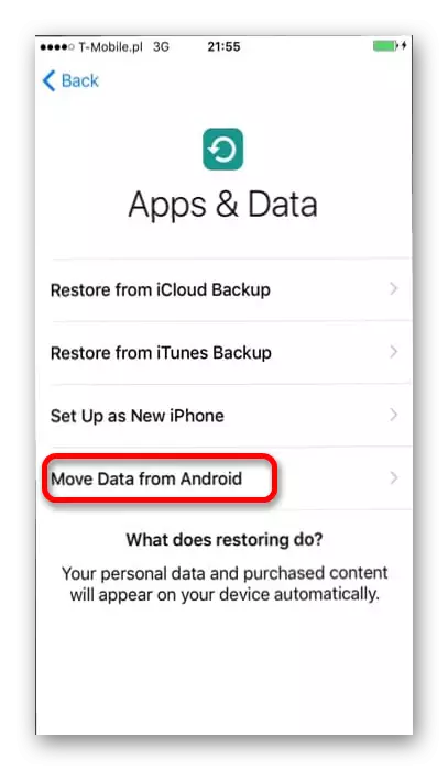 Prebacivanje datoteka na potez na iOS