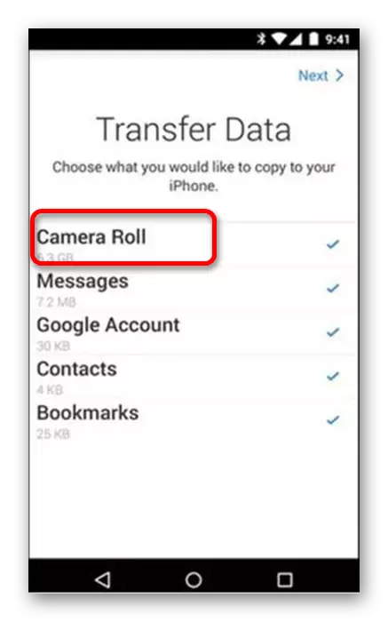 Foto Transfer mat Beweegung op iOS