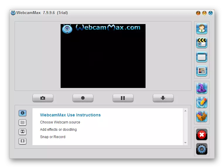 webcam, wideo ýazgy üçin bir programma ulanmak