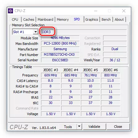 CPU z dasturida qo'chqor turi