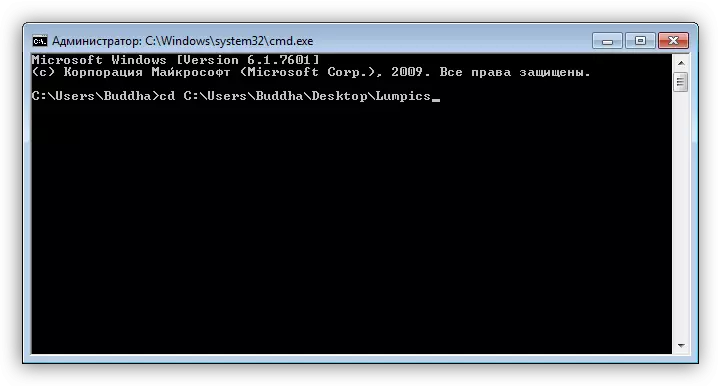 Prejdite na cieľový priečinok z príkazového riadka v systéme Windows 7