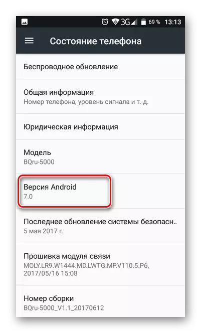 Meny om telefonen i Android-innstillinger