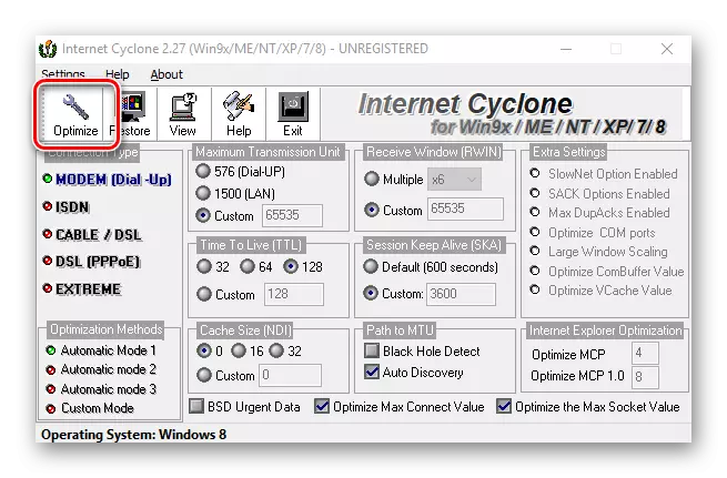 Optimización en Cyclone de Internet