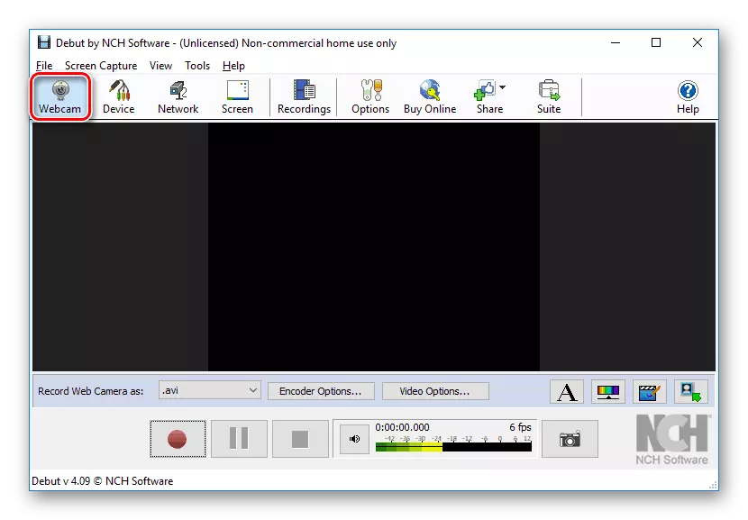 Pomocí programu Debut Video Capture Program pro záznam videa z webové kamery