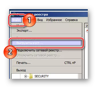 Postopek prehoda na razkladanje grmovja v urejevalniku Windows ali Windows 7