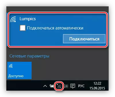 Wi-Fi ในรายการการเชื่อมต่อเครือข่ายใน Windows 10