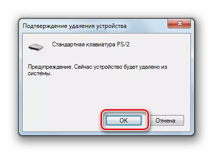 Bekræftelse af driverens sletning i dialogboksen Windows 7