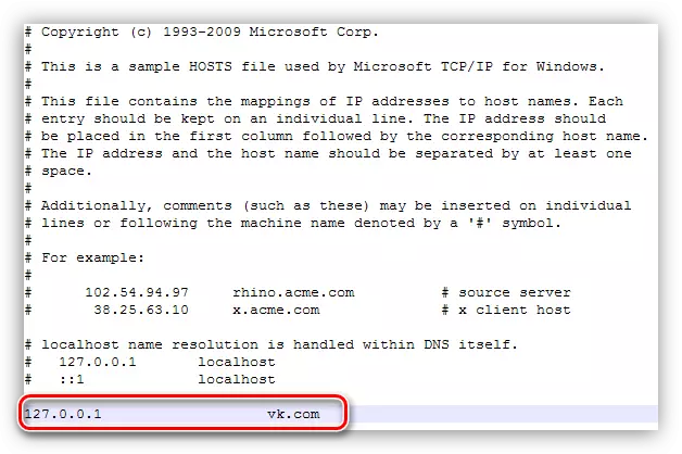 Windows 10'da Hosts Dosyasında Aşırı Çizgi