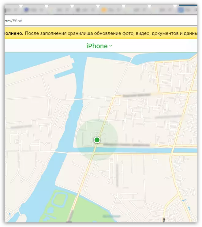 IPhone Display na mape