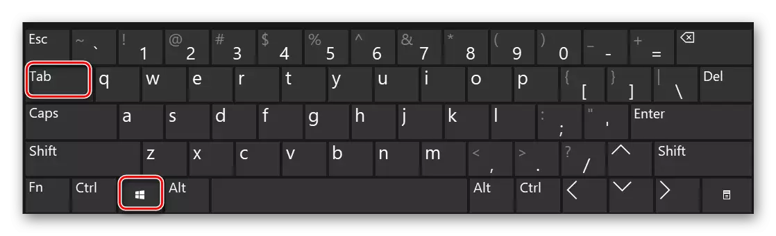 Klõpsake klaviatuuri Windowsi ja Tab nupud üheaegselt kombinatsioonis