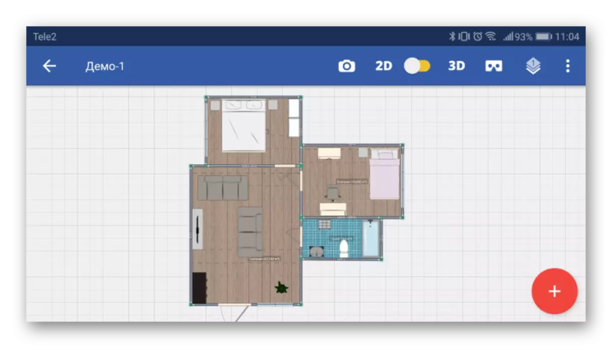 આઇકેઇએ માટે આંતરિક ડિઝાઇનરમાં રૂમની ટોચની દૃશ્ય
