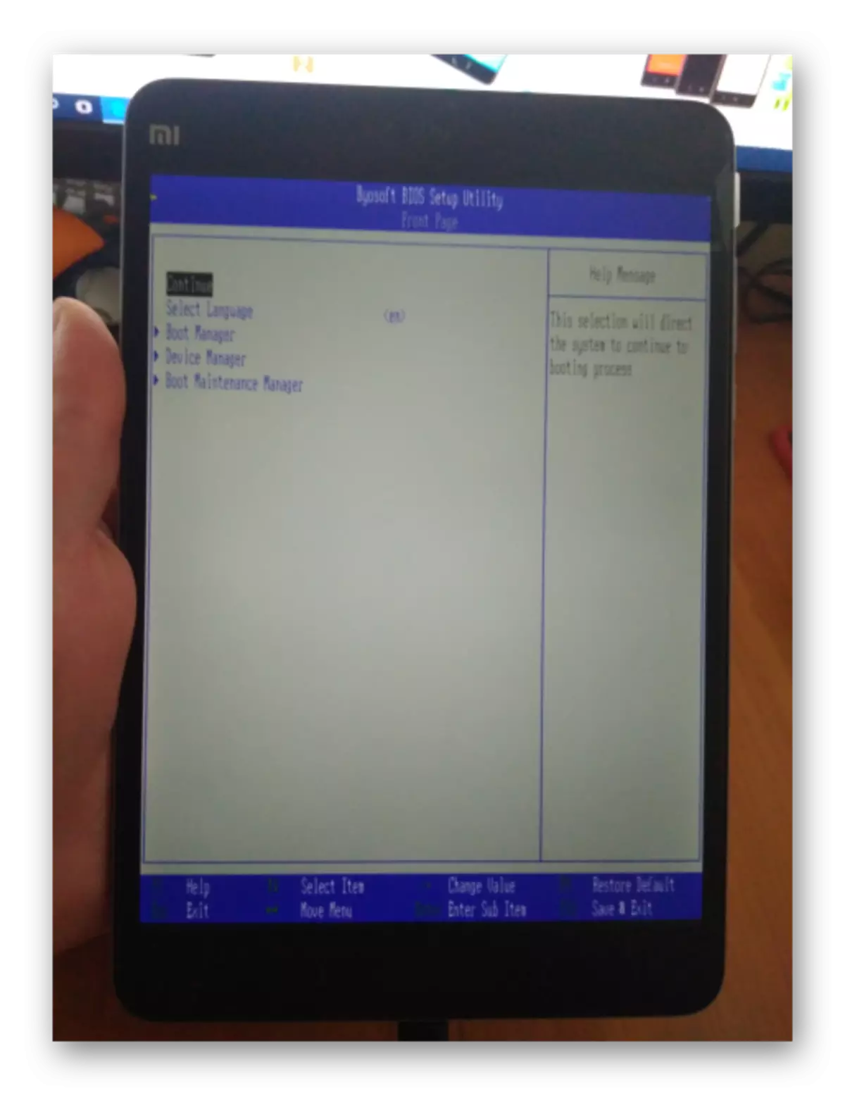 Xiaomi Mipad 2 Entrada a BIOS Tablet PC