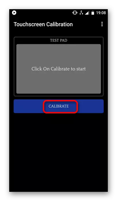 Pradėkite kalibravimo ekraną jutikliniame ekrane kalibravimas