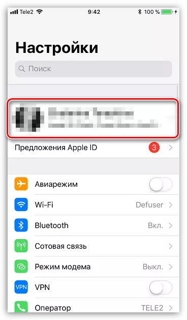 Az Apple ID beállításai az iPhone-on