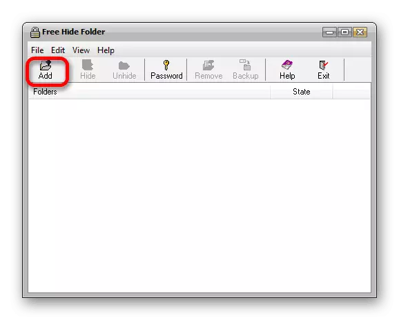 Prosés nganggo program pikeun nyumputkeun folder sareng file dina windows wintovs 7