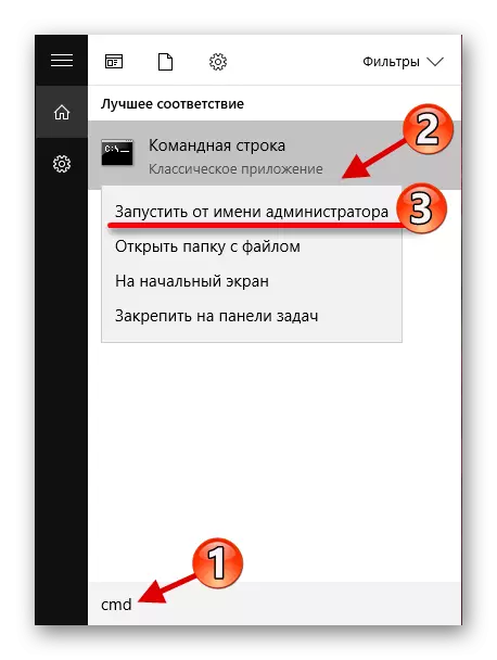 Buscar e abrir liña de comandos con privilexios de administrador no sistema operativo Windows 10