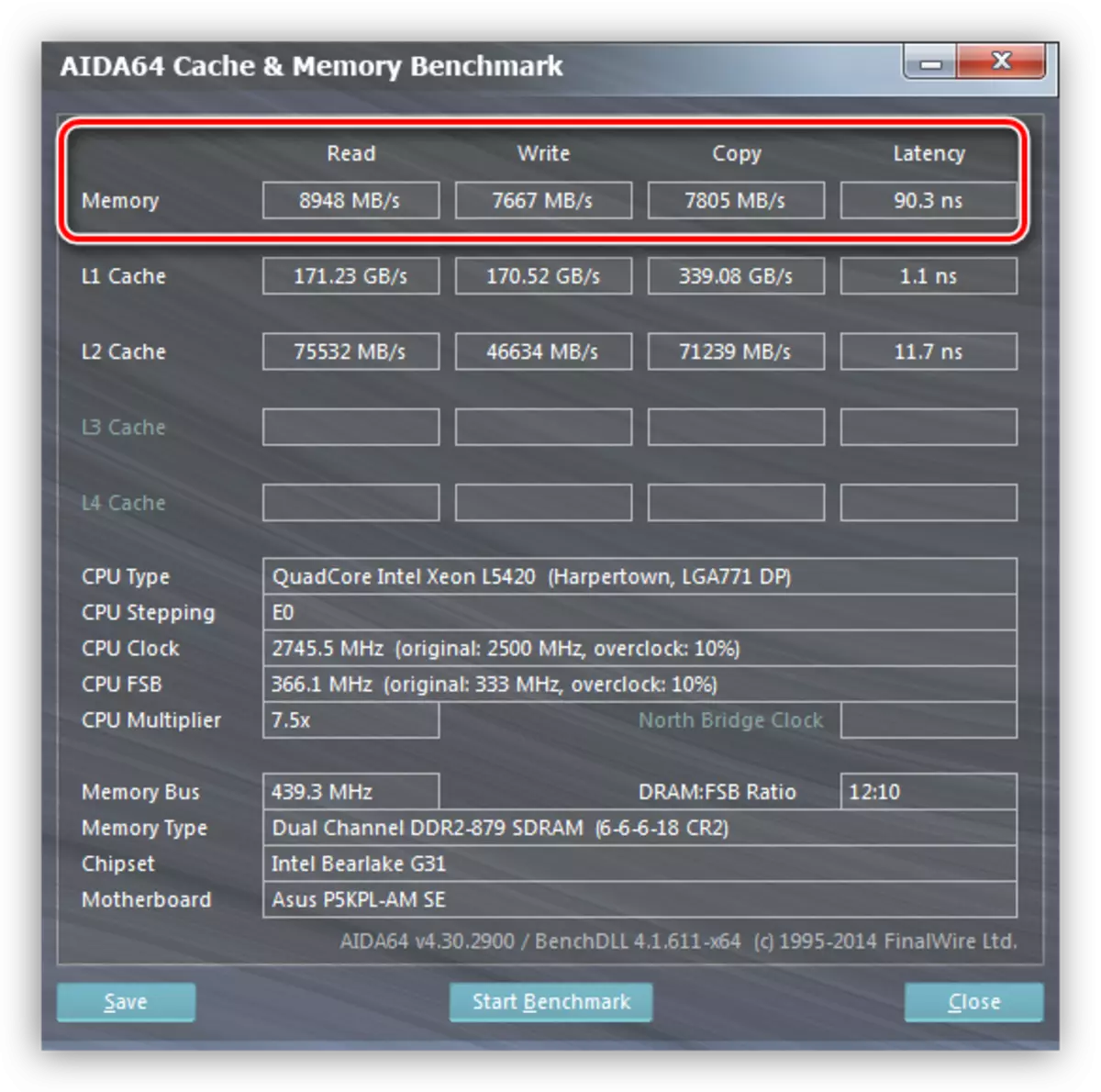 A RAM teljesítményének ellenőrzése az AIDA64 programban