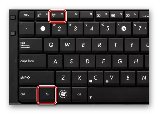 Keyboard combination to turn on the wireless connection