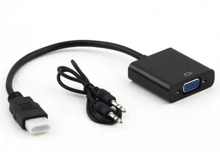 Adaptador activo con VGA en HDMI para conectar un monitor a un portátil
