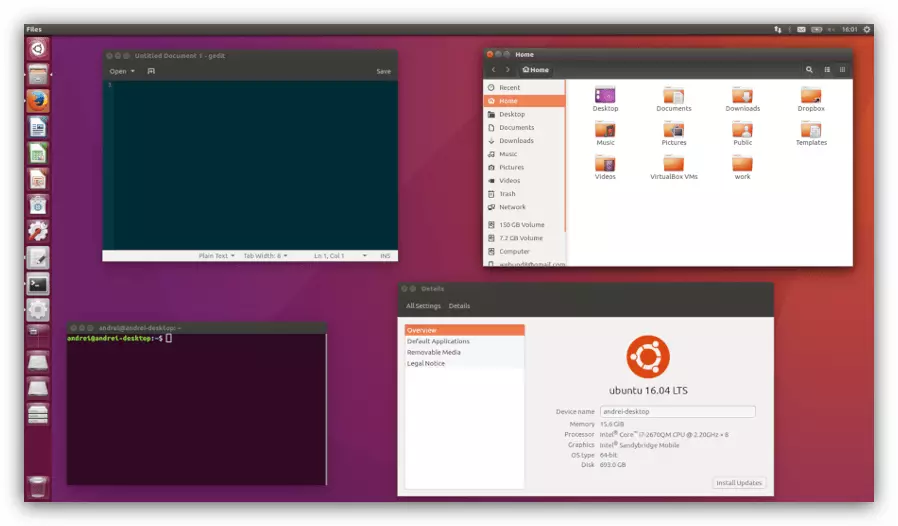 Ubuntu desktop screenhot