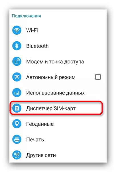 Pristup Dispečeru SIM kartice za Android
