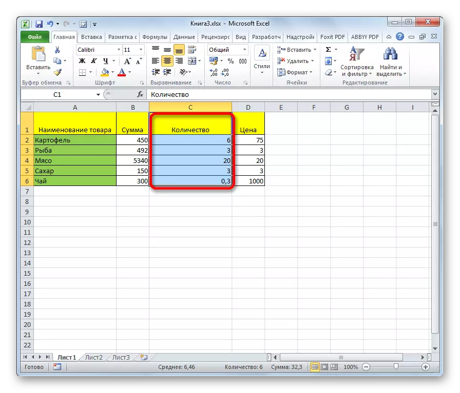 Microsoft Excel-dagi hujayralar