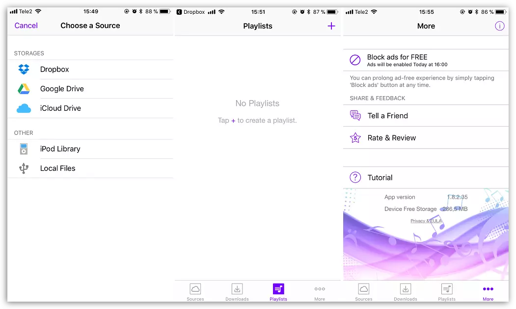 iOS کے لئے میرے ساتھ اے پی پی موسیقی ڈاؤن لوڈ کریں