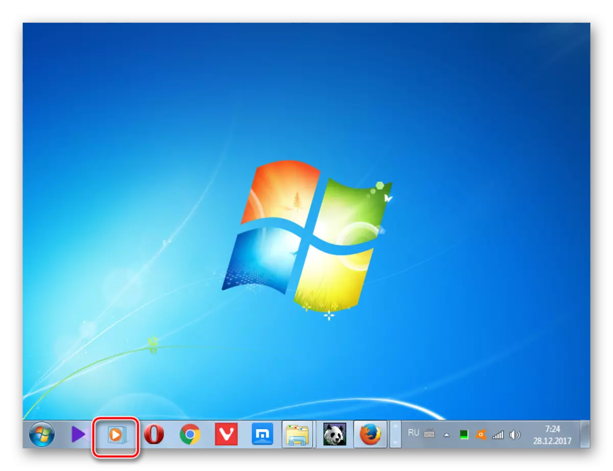 Running Windows Media Player katika Windows_7.