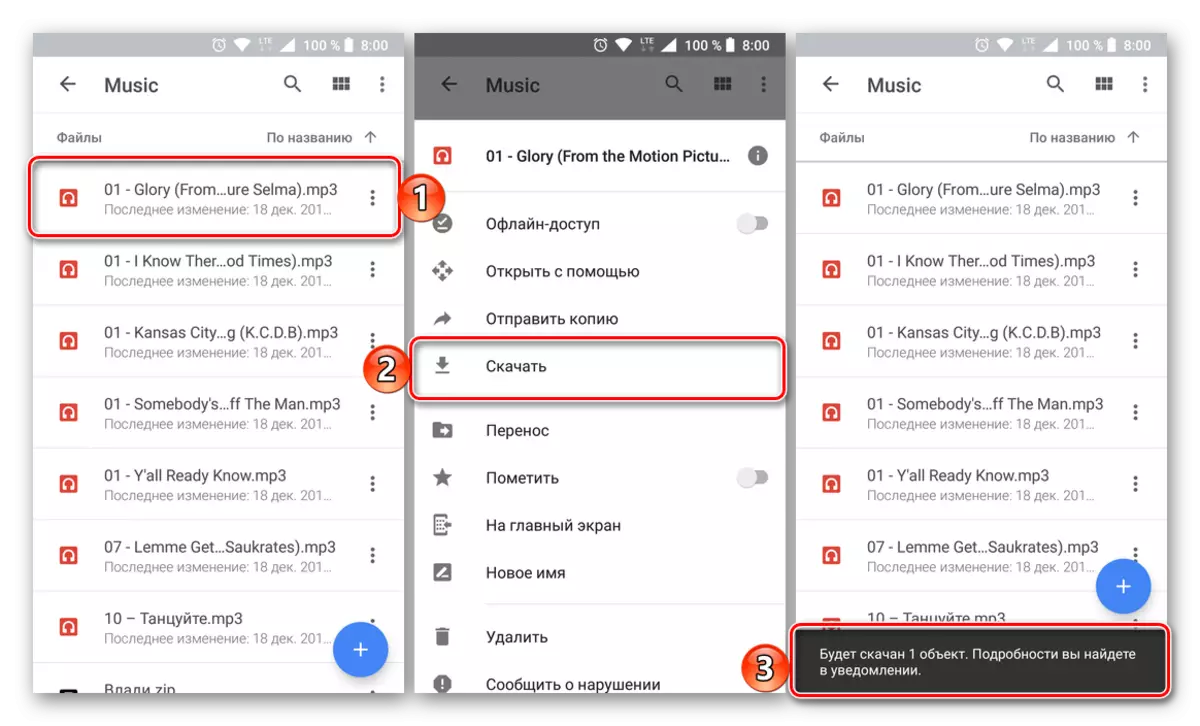 Download bestanden in Google-app voor Android