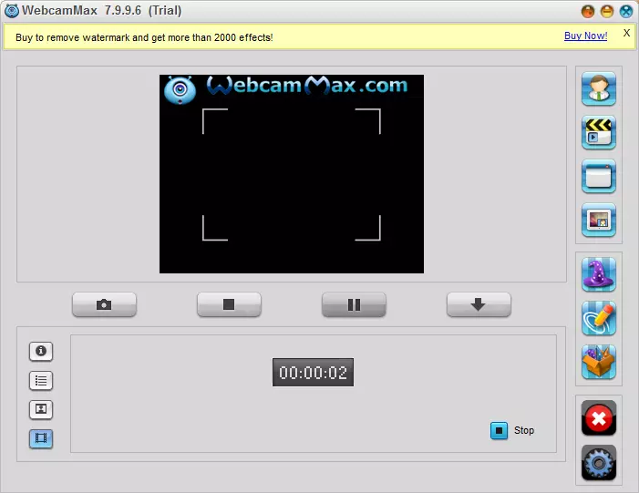 WebCam မှဗွီဒီယိုကိုဗွီဒီယိုဖပ်ရန် WebCammax entry ကို entry