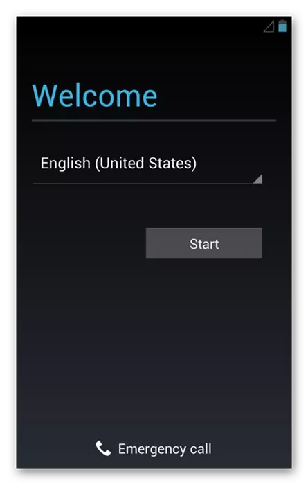 Esimese sisselülitamise ekraan Android