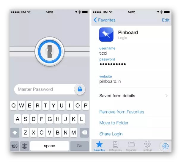 Giao diện ứng dụng 1Password