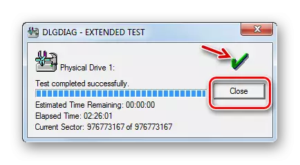 Procedura di prova Procedura estesa Hard Disk è terminata bene nella diagnostica del bagnino di dati digitali occidentali