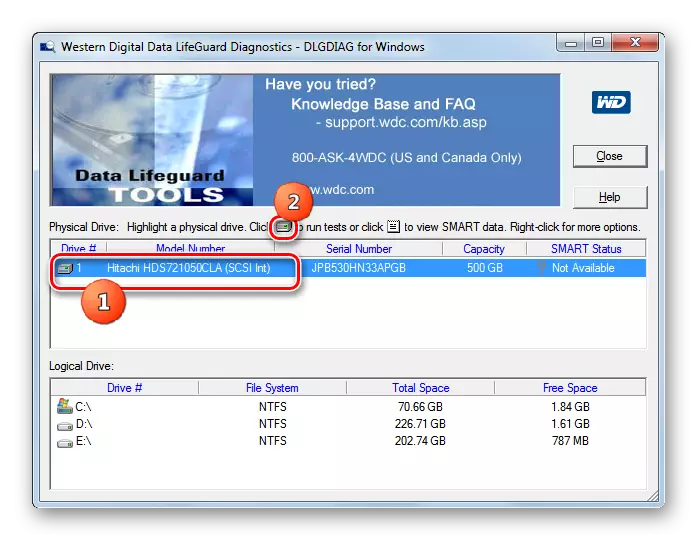 Ho qala tlhahlobo e thata ea disk ho Western Dictionary Decitaard Disbonost