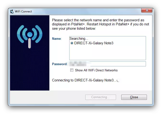 PDNetによって作成された無線LANアクセスポイントへの接続