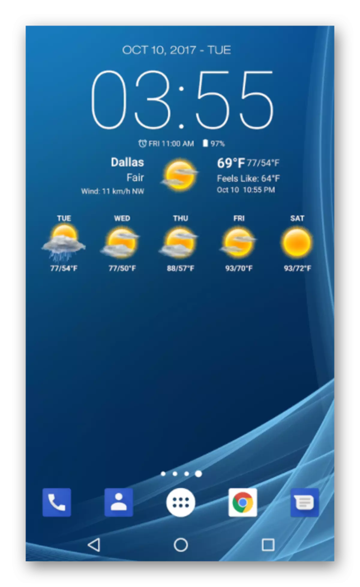 Widget pogody i oglądaj na Androida