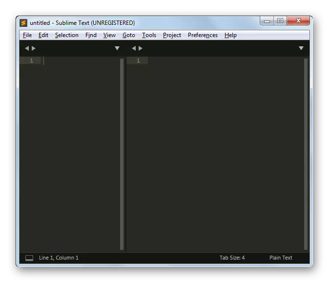 Text Editor Interface Sublime Text